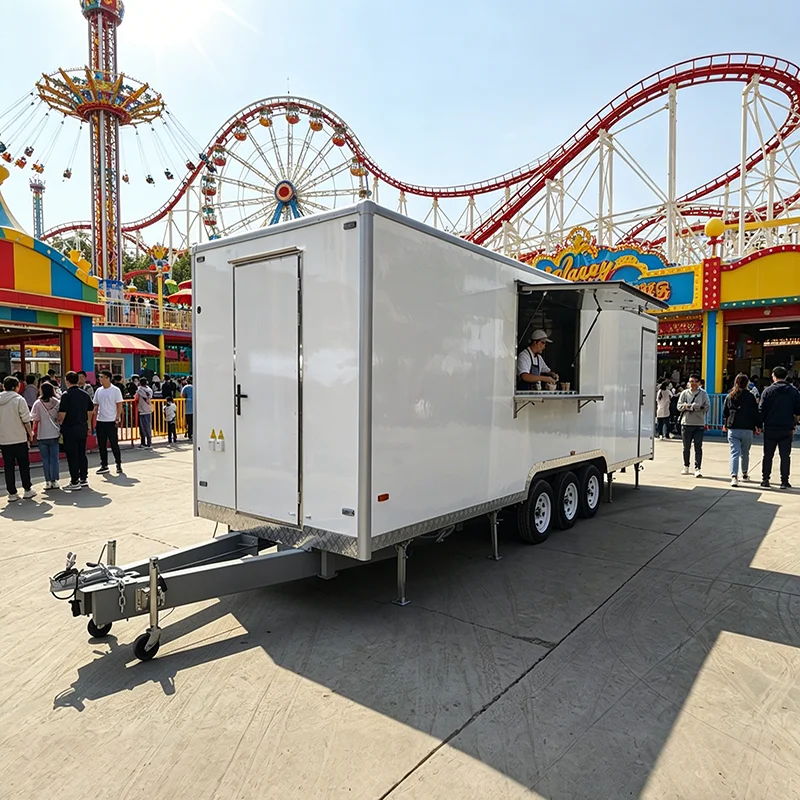 Customized Mobile Falafel Food Truck Trailer Concession Cart For Vegan Snack Street Vending Catering Festival Business