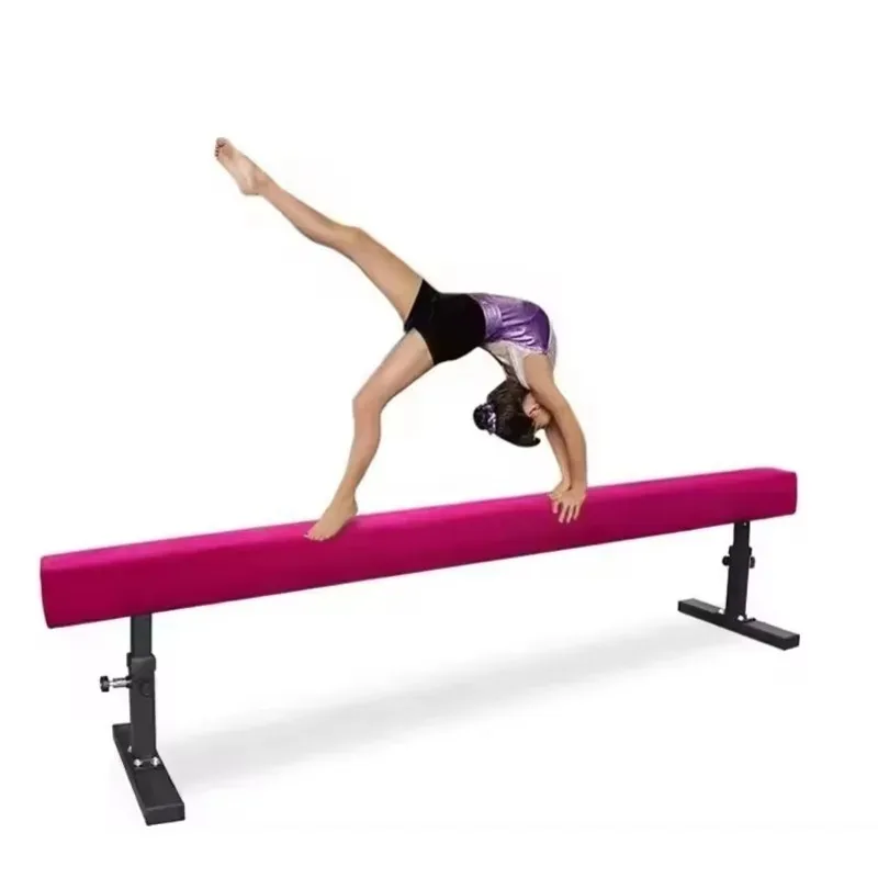 

New Arrival 2.4m Balance Beam Gymnastics Adjustable Height Non-Slip Surface For Home Gym Kids Training Gymnasts Beginners