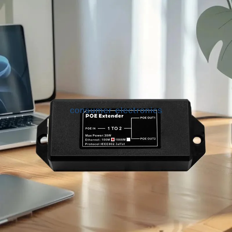 

portable1Pcs 100Mbps IEEE 802.3af/at PoE Repeater New 2 Port Gigabit POE Extender For IP Camera/NVR/AP 100 Meters Range Extender