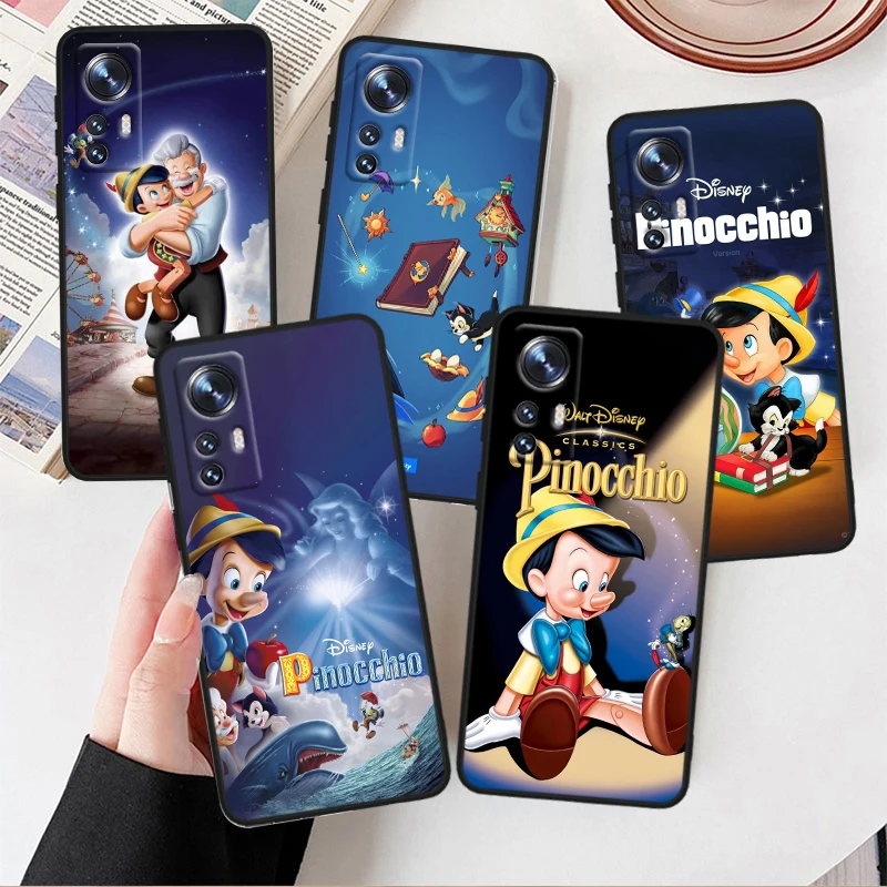 Disney Pinocchio Cute For Xiaomi Mi Note 10T 10S 10 9T 9 SE 8 CC9E A3 5G Lite Pro Soft Silicone Black Phone Case