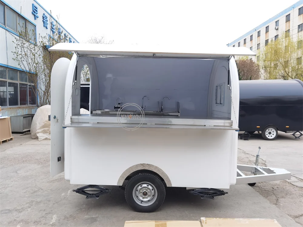 Mobile Coffee Cart Ice Cream Fast Food Truck Van Pizza Snack Kiosk Fully Equipped Concession Food Trailer