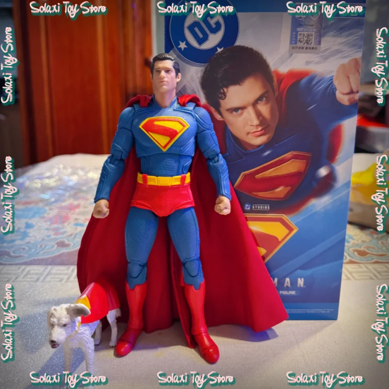 

Genuine Dc Movie Version Superman 19cm Figurine Model Toy Ornament 2.0 Model Movable Desktop Decoration Boy Toys Gift