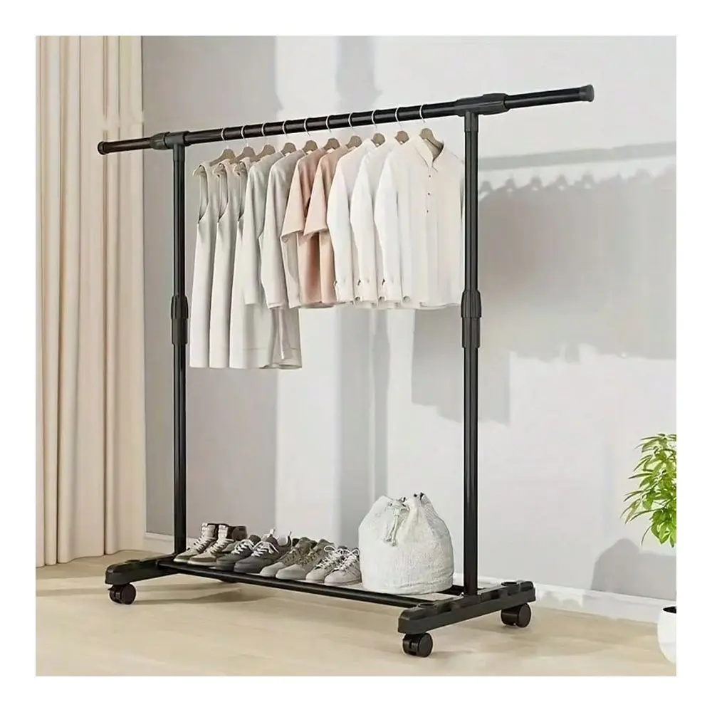 

Floor Standing Clothes Drying Rack, Simple Indoor Balcony Portable Garment Hanger For Home, Student Dorm