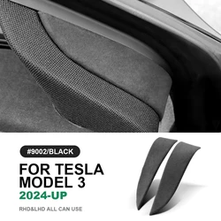 Coperchio decorativo per pannello A-pillar per porta interna in pelle scamosciata superiore italiana per Tesla Model 3 Highland 2024-Up Protect accessori interni per auto