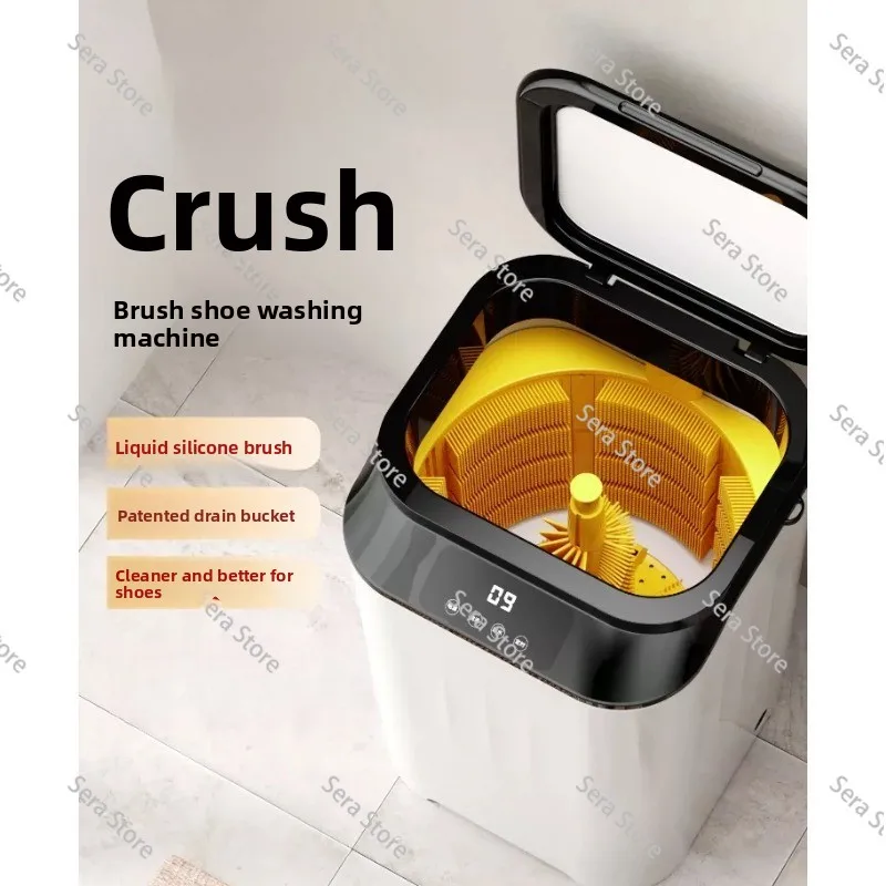 Full wall shoe washing machine Household small shoe brushing machine Semi-automatic elution and drying integration