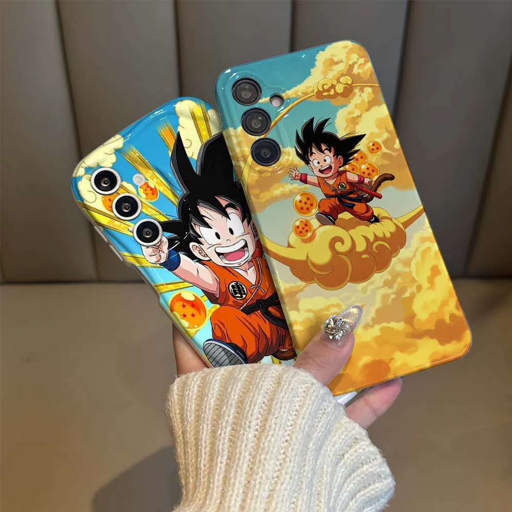 

Cartoon Dragon Ball Boy Phone Case For Samsung Galaxy A21s A23 A24 25 31 A 32 33 34 35 36 51 53 54 55 56 73 Wave Oil Film
