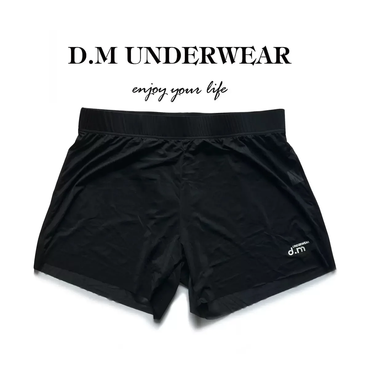 

Men White underwear low waist thin breathable ice silk four corners personality boxer shorts A6011