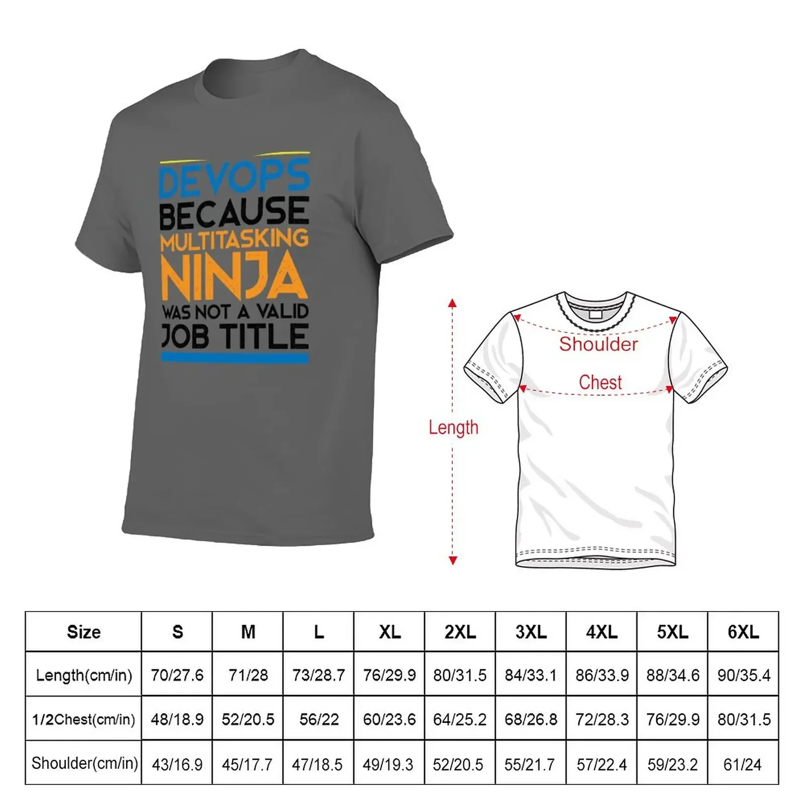 Devops Ninja T-Shirt street wear blanks sublime sweat tshirts for men