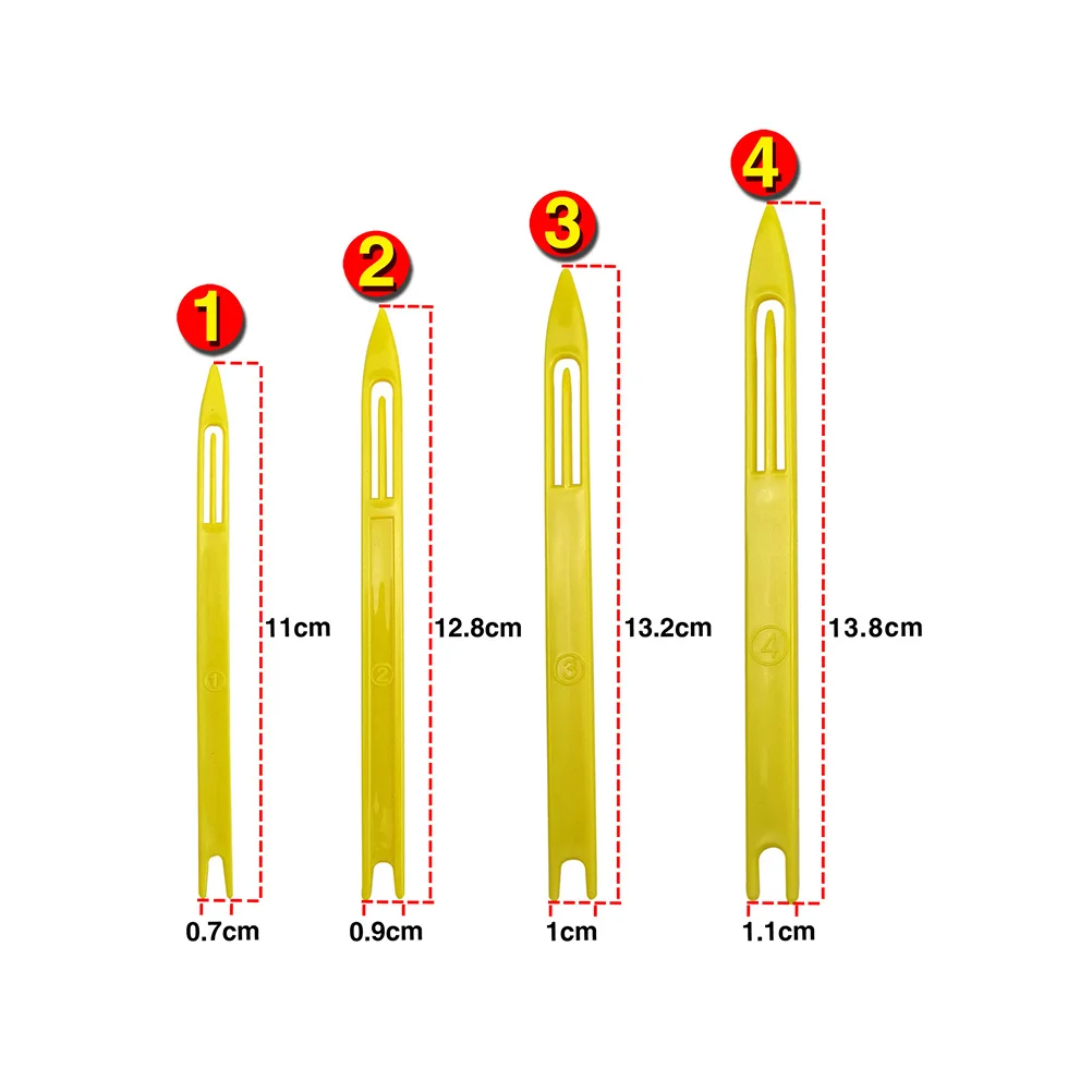 40 Pcs Fishnet Repair Tool Fishing Fishnets Netting Shuttles Sewing Needle Kit Hand Weaving Needling Loom Plastic