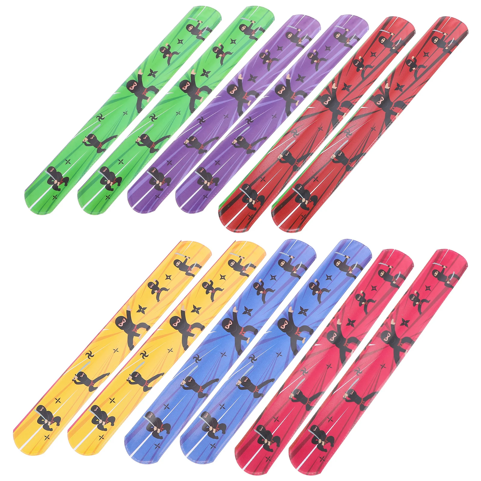 12 قطعة أساور صفعة للأطفال نينجا المفاجئة الأساور الإبداعية وقت اللعب حفلة عيد ميلاد تفضل لوازم حفلات النينجا التفاعلية #3