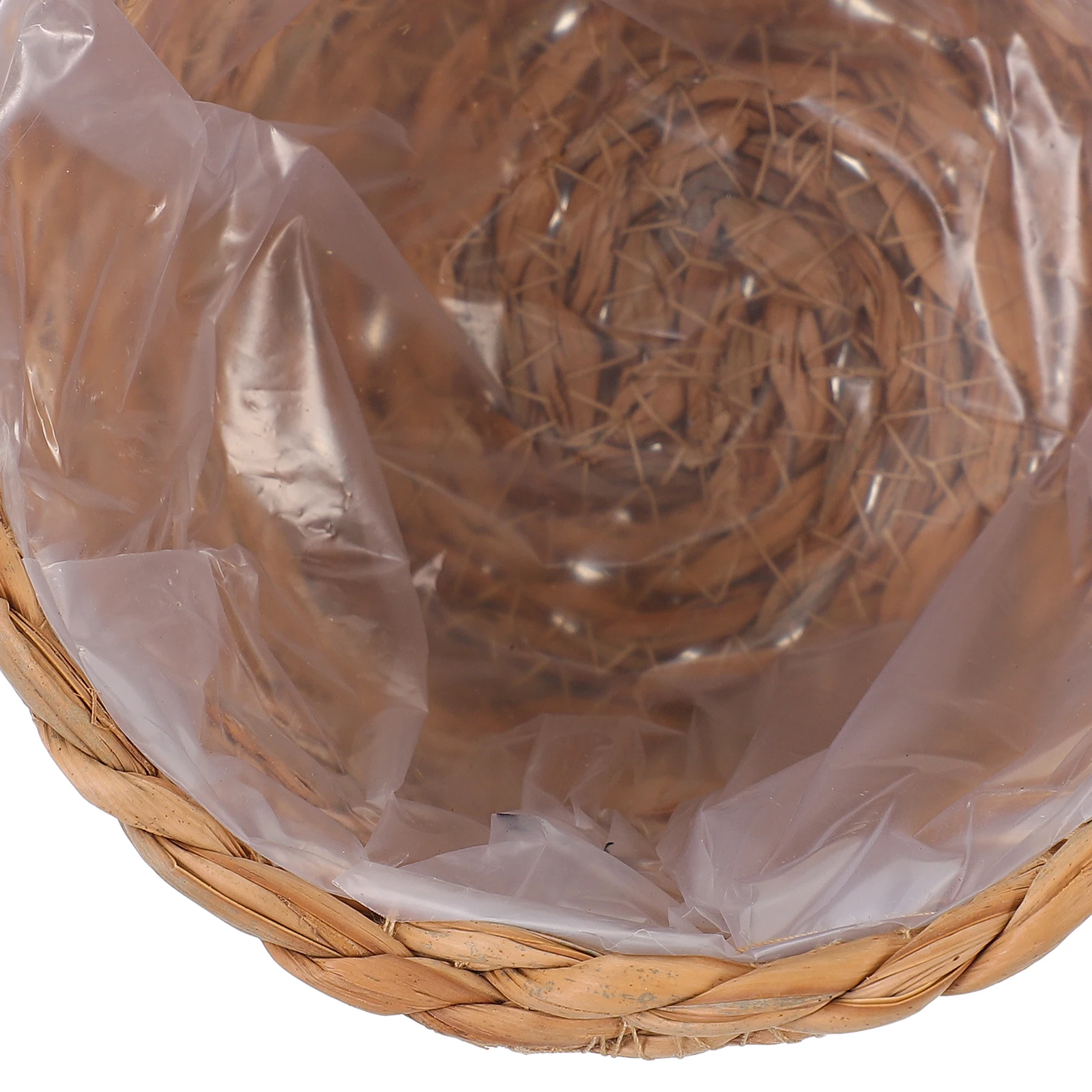 

2pcs Straw Woven Baskets H made Planters 15cm 18cm 22cm Portable Flower Basket Storage Garden Decor Use