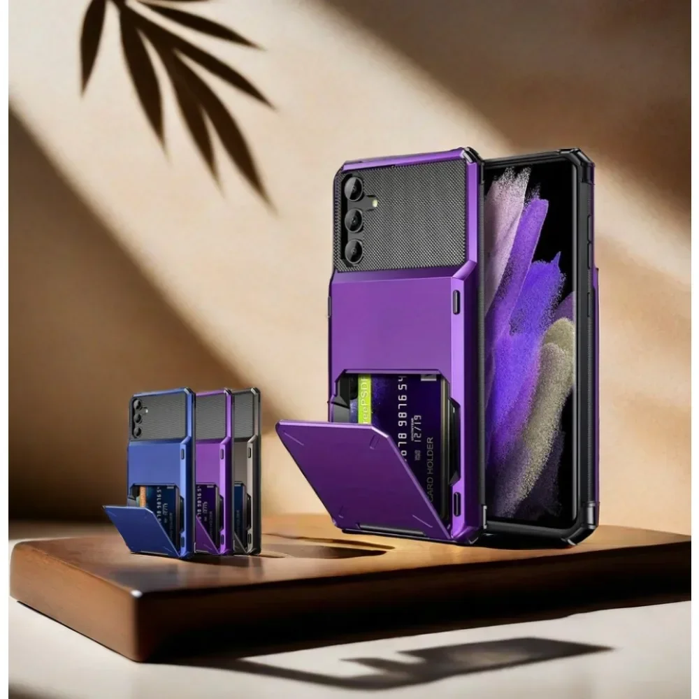 

Shockproof Wallet Card Case for Samsung Galaxy A14 A13 A12 5G Dual Layer Armor Hard Shell Cover Phone Cases for Galaxy A14 A12