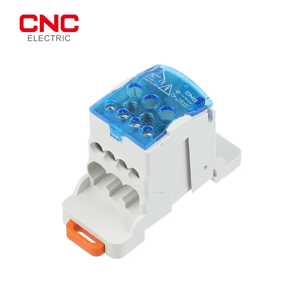 CNC UKK Series Unipolar Junction Box 1pcs One-in Multi-out Terminal Unipolar Standard Rail High Current