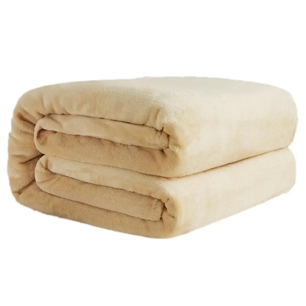 Blanket Soft Warm Skin-friendly Flannel Solid Color Bedding Supply For Winter Home Comfortable blanket suitable for all