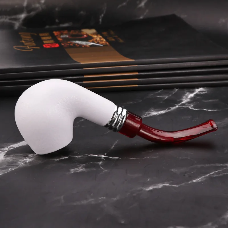 Durable Classic White Smoking Pipe Meerschaum Durable Tobacco Cigarettes Cigar Pipes Best Gifts for Men