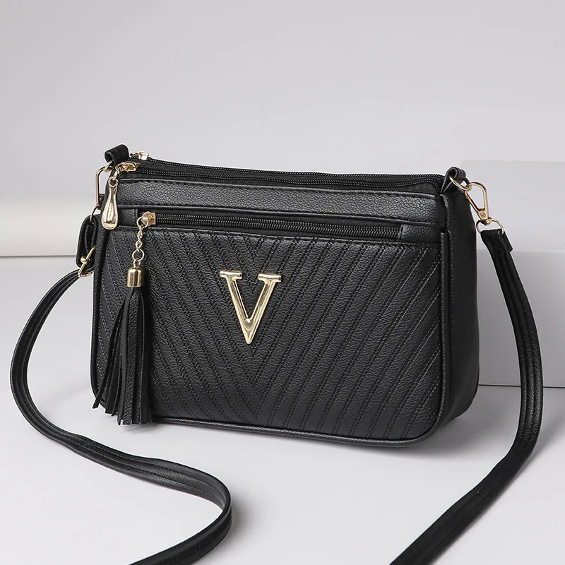 Women's Middle-aged Crossbody Bag Korean Version 2024 Spring/summer Fashion Trend Single Shoulder Bag Change Mobile Phone Purse