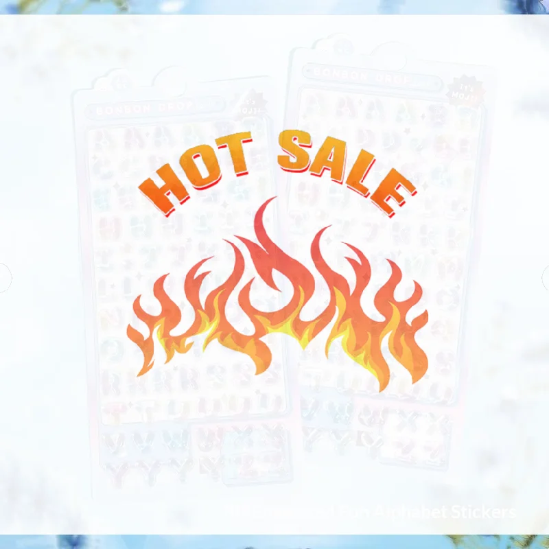 Colorful 3D Cartoon Alphabet Relief Sticker Scrapbooking Journal Planner Photo DIY Decorations Sticker Stationery Supplies