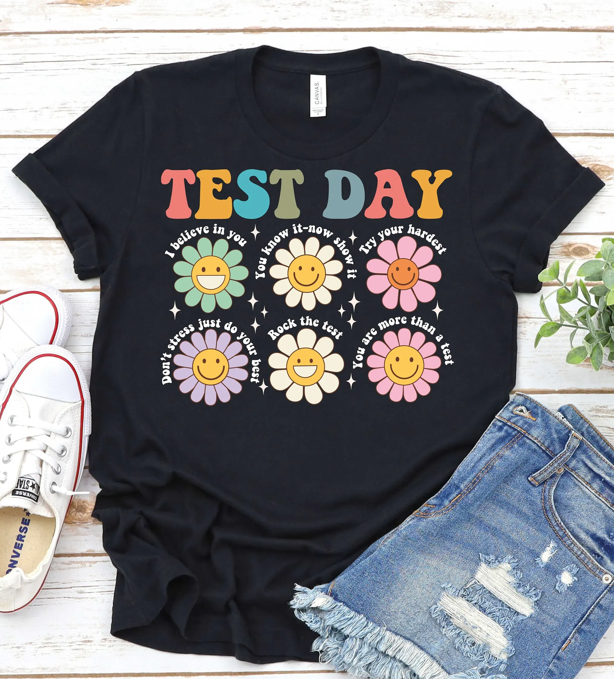 State Testing T Shirt Retro Day Motivational Test Teacher Exam Quote