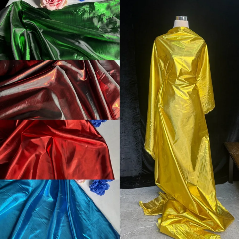 

Metallic Gloss Fabric Gold Background Decorative Stage Modeling DIY Hand-designed Polyester Fabric