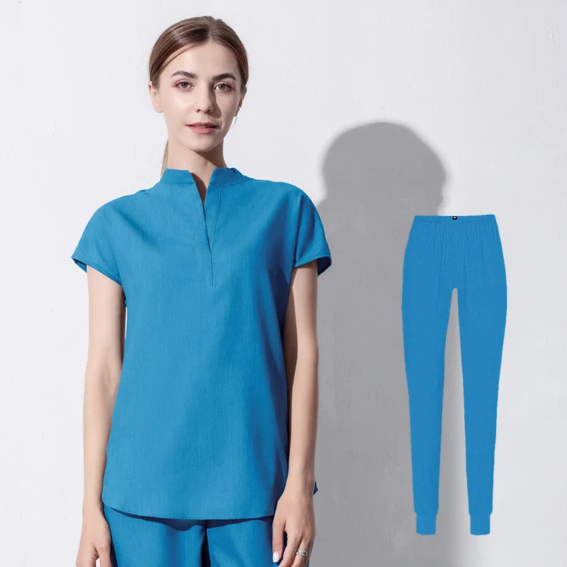 High Quality Women Medical Scrubs Sets Doctors Uniforms Nurses Accessories Surgery Pet Shop Dental Clinic Workwear Clothes