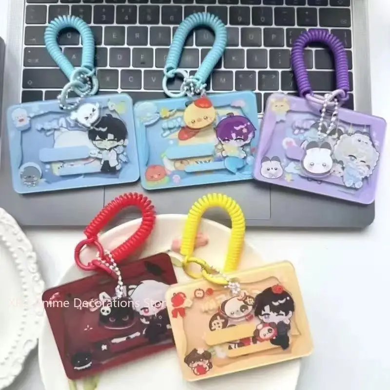 

Love and Deepspace Caleb Sylus Cute Acrylic Card Holder Acrylic ID Cards Keychain Creative Idol Picture Protector Sleeves