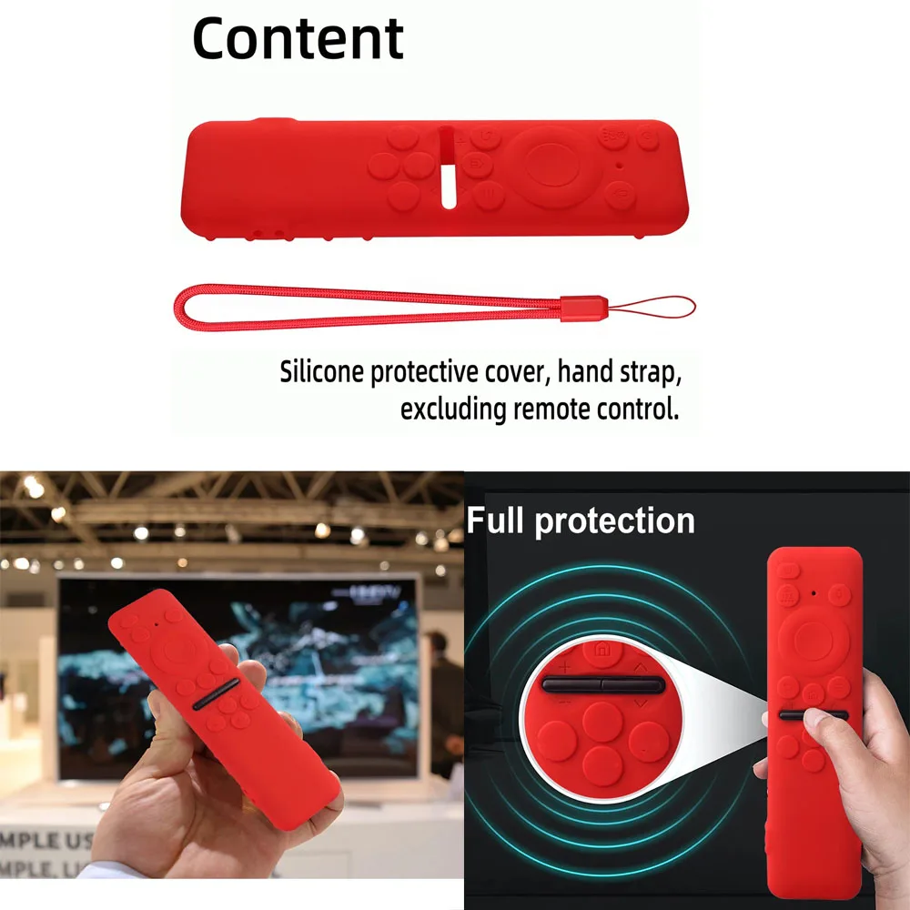 

Remote Control Silicone Case With Lanyard For Samsung TV Protective Sleeve For BN59-01432 Anti-Drop Dustproof Waterproof Cover