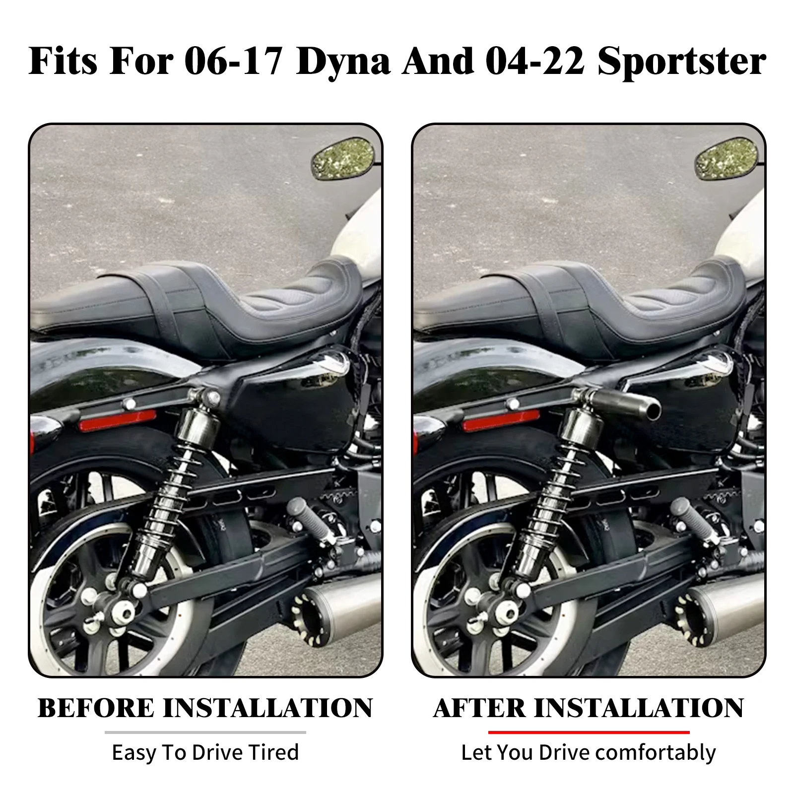 Motorcycle Crash Bar Upper Shock Mount Frame Slider Falling Protector Guard For Harley Sportster XL 883 04-22 Dyna Fat Bob 06-17