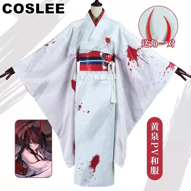 COSLEE Honkai: Star Rail Acheron PV Kimono Cosplay Costume Game Suit Bathrobe Uniform Dress Haori Halloween Party Outfit Women N