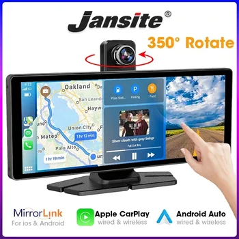 شاشة سيارة Carplay محمولة عالمية مقاس 10.26 بوصة، شاشة Carplay لاسلكية، ستيريو سيارة لاسلكية، شاشة لمس أندرويد للسيارات