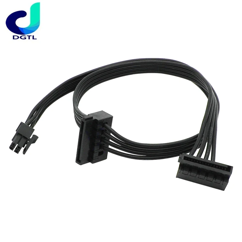 

1pc 45CM Mini 4 Pin To 2 Sata SSD Power Supply Cable for Lenovo M410 M610 M415 B250