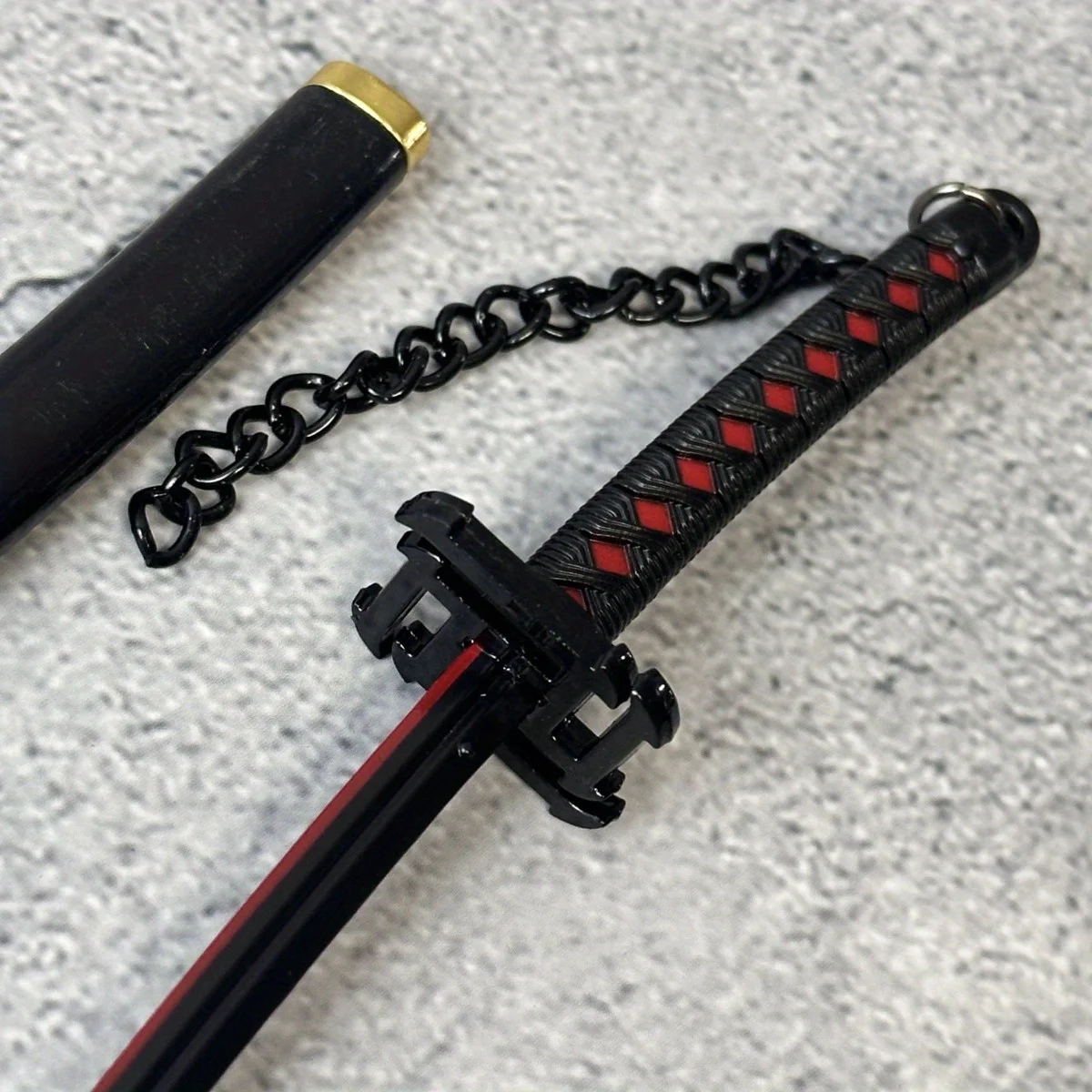 10 pouces Anime eau de javel Katana Aizen métal Ninja couteau lame Kurosaki Ichigo fausse épée taille réelle japonais Katana samouraï sabre cadeau