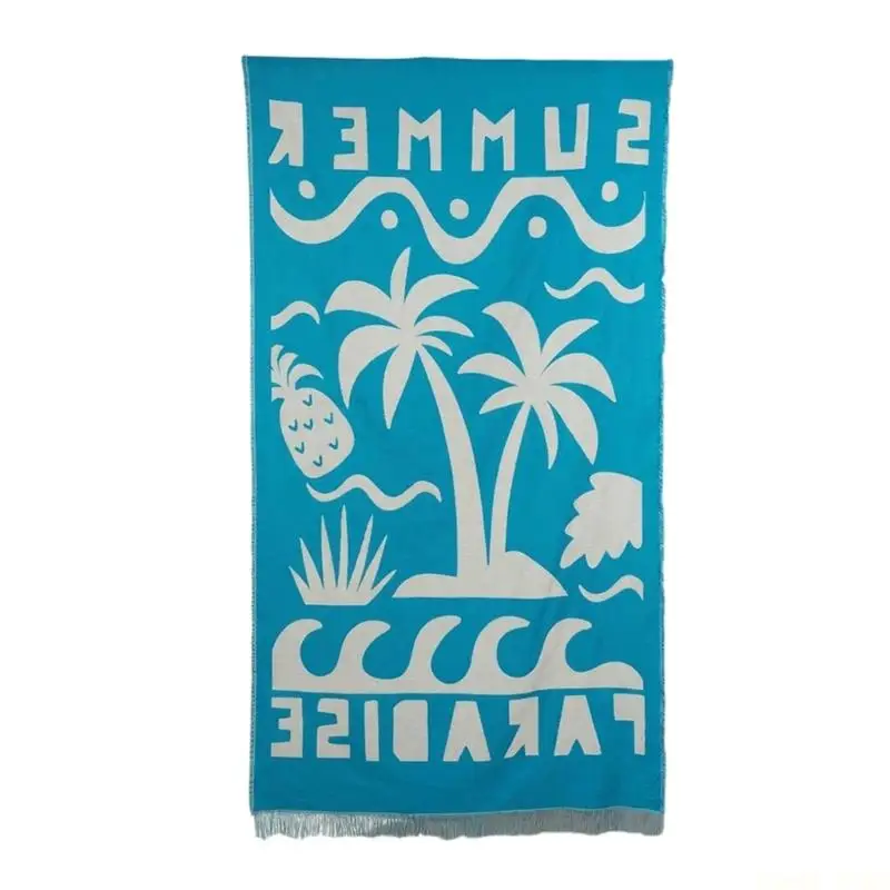 U2JB Light Weight Portable Cotton Beach Towel 180X95cm Fast Drying Travel Bath Towel for Camping Vacation Sports Travel Enduring