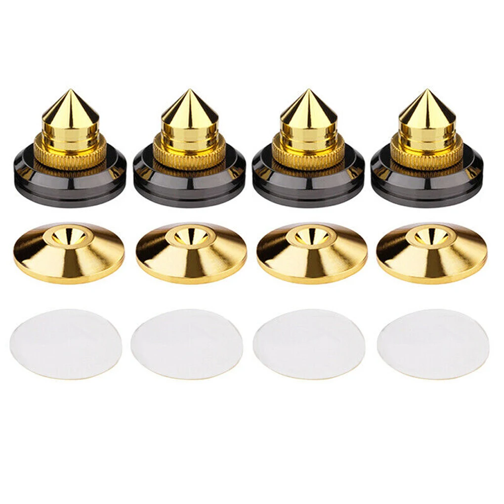 4 Sets Gouden Speaker Spikes Subwoofer Cd Audio Versterker Draaitafel Isolatiestand Voeten Luidsprekerbox Nagels Kegel