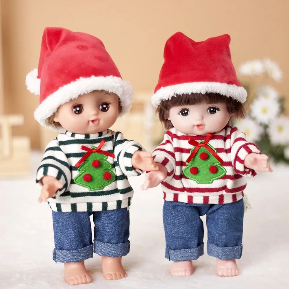 

Cute Toy Accessories Joints Doll's Clothes Toy Outfit DIY Clothing Christmas Striped Suit Toy Clothes Dress Up Doll Accessories