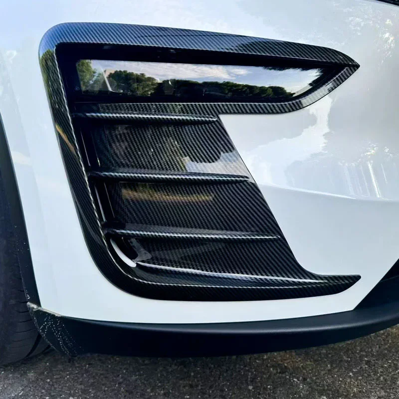 For Tesla Model Y Juniper Model YL 2025 2026 Front Bumper Fog Lamp Wind Knife Spoiler Trim Cover Modification Accessories