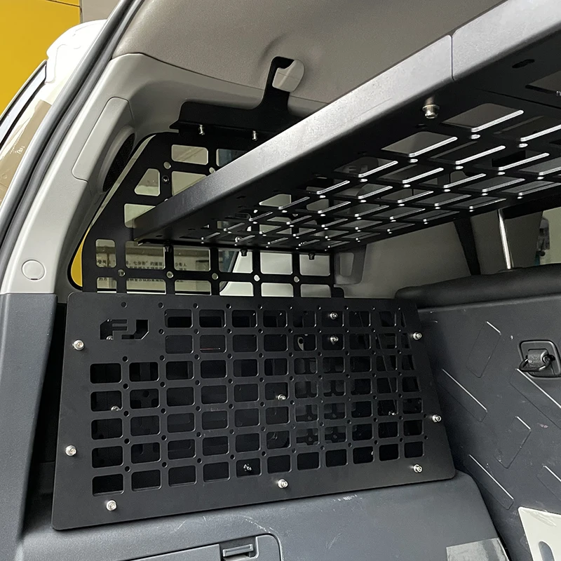 Für Toyota FJ Cruiser 2006-2022 Hinten Boot Stamm Fenster Fracht Rack Regal Lagerung Organizer Träger Hängen Bord Molle panel Kit