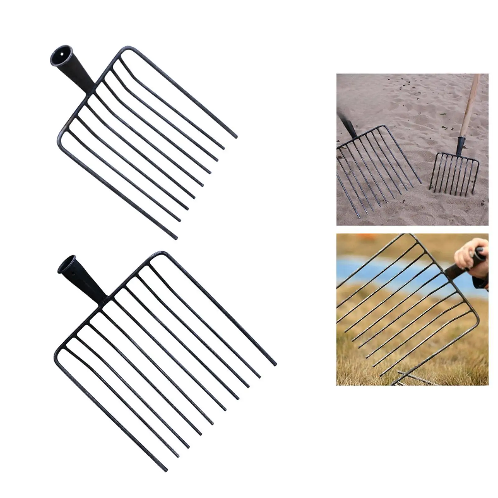 

Pitchfork Tool Replace Head Stall Shaving Fork without Handle Bar Professional Garden Supplies for Leaves Cleaning up Garbage