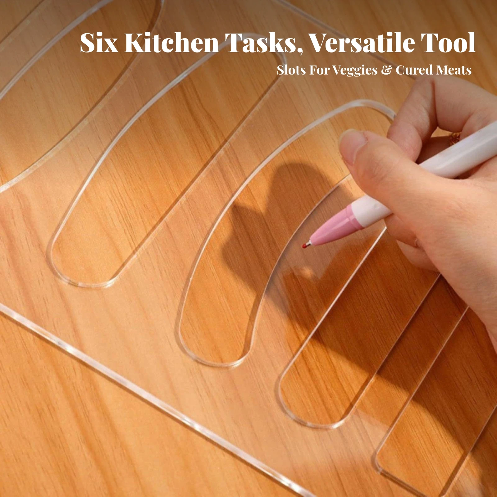Cutting Board Handle Template Clear Cutting Board Template with Handle Cutouts Tracing Stencil Rigid Cut Guide Accurate