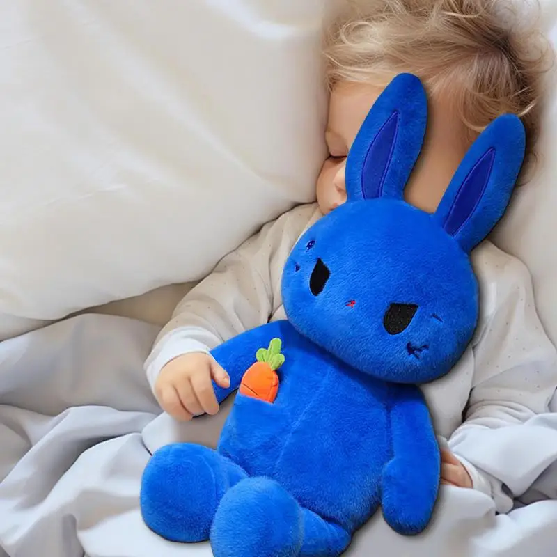 38cm Blue Rabbit Plush Toys Kawaii Cartoon Bunny Dolls Soft Sleeping Plush Pillows Cute Stuffed Animals Kids Birthday Gifts