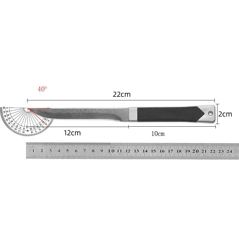 Professionelles Küchenmesser mit gerader Klinge aus scharfem Edelstahl, geeignet zum Schneiden von Fleisch und Gemüse sowie als Obstmesser. – Detail 6