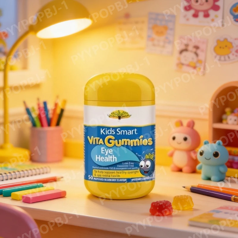 

Kids Eye Support Gummies Lutein Zeaxanthin Vitamin A Blueberry Flavor Daily Health Supplements 50 Pieces