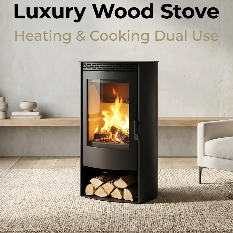 New Design Large Viewing Window Wood Stove Safe Touch Glass for Farmhouse
