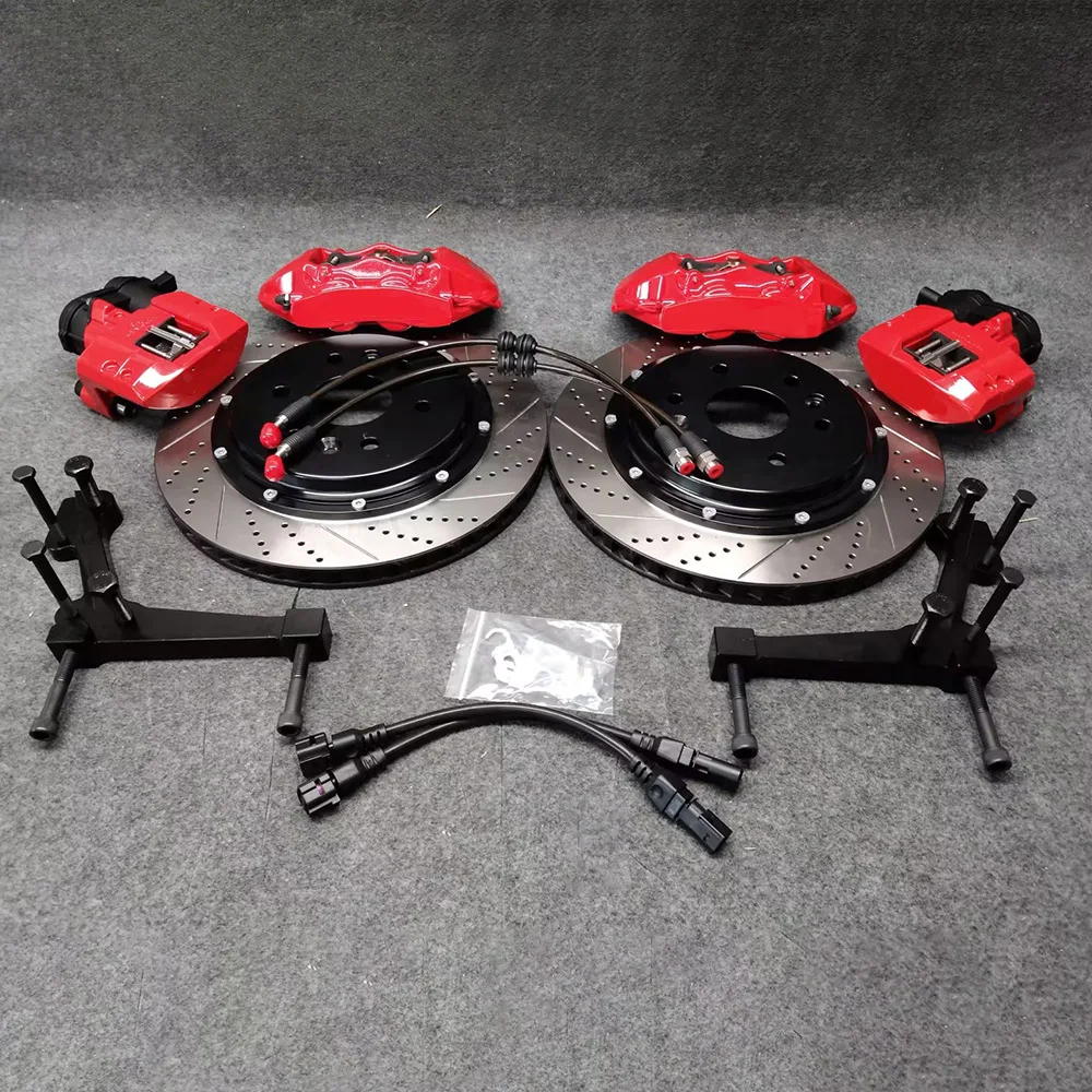 

4-pot caliper with single-piston electronic parking caliper, paired with 380*28MM two-piece brake disc for 2023 chery tiggo 7pro
