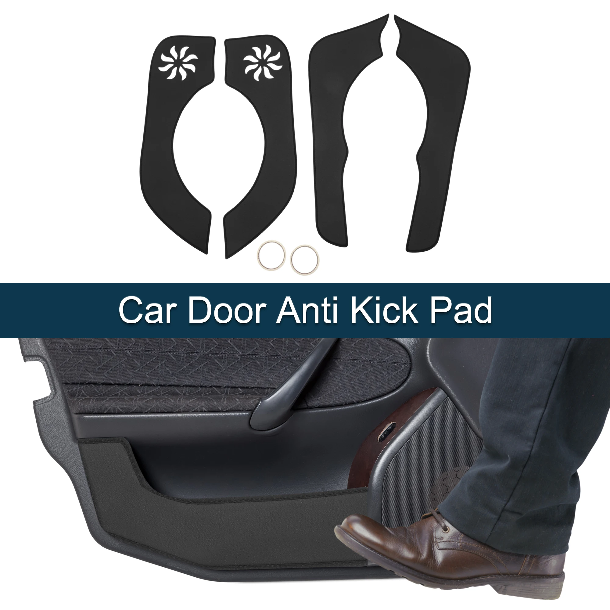 

UXCELL Car Door Anti Kick Pad Sticker Protector for Honda CRV 2012-2016 Black 1 Set