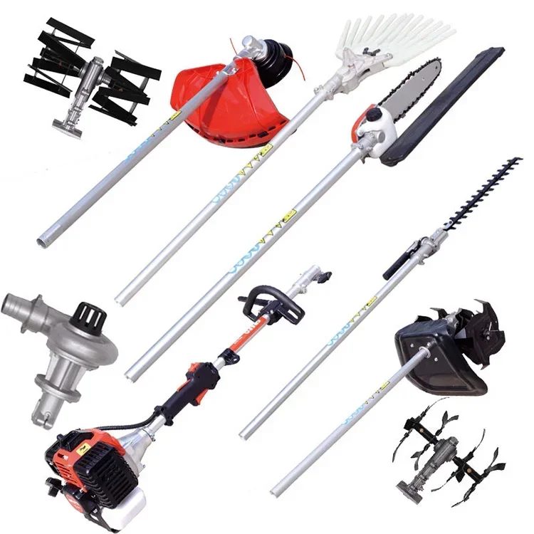 

Multi-function Garden Tool Gasoline Brush Cutter Multi-function 10 in 1 52 cc Multi Brush Cutter