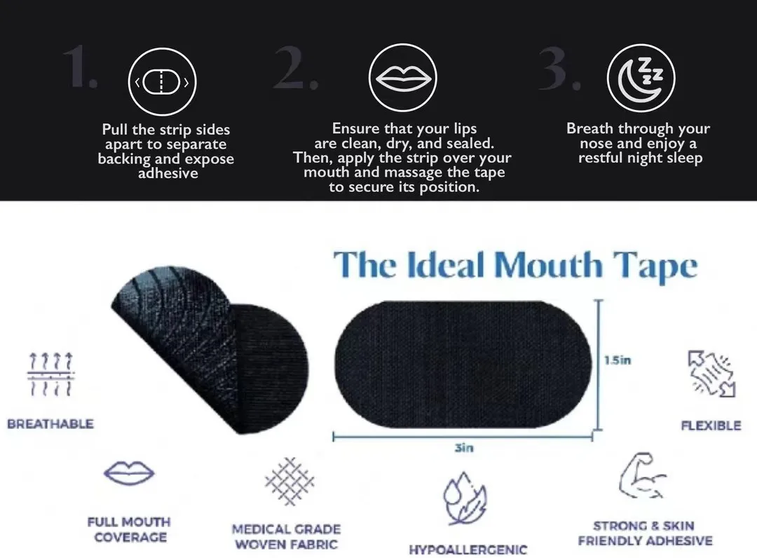 30PCS Anti-Snoring Custom Sleep Closed Nose Breathing Tape Black Skin Purple Hostage Better Body Patch Sleep