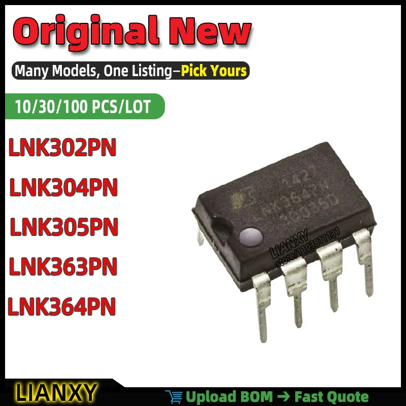 LNK304PN LNK364PN LNK305PN LNK363PN LNK302PN DIP-8 SMPS IC Switching Power Supply New Original