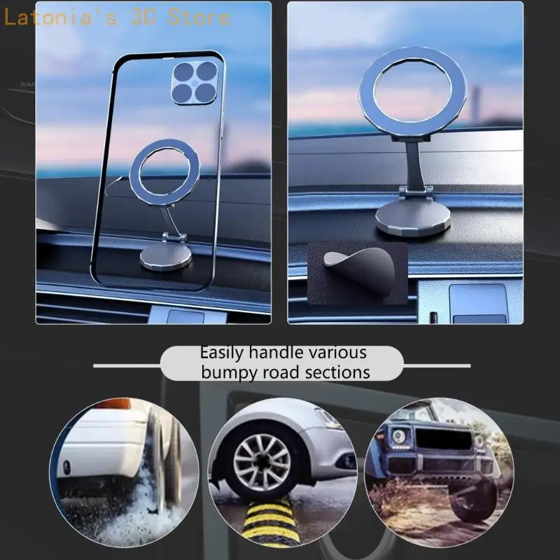 360 Grad drehbarer Autotelefonhalter für Telefon 17 16, faltbarer Magnethalter X3UB – Detail 10