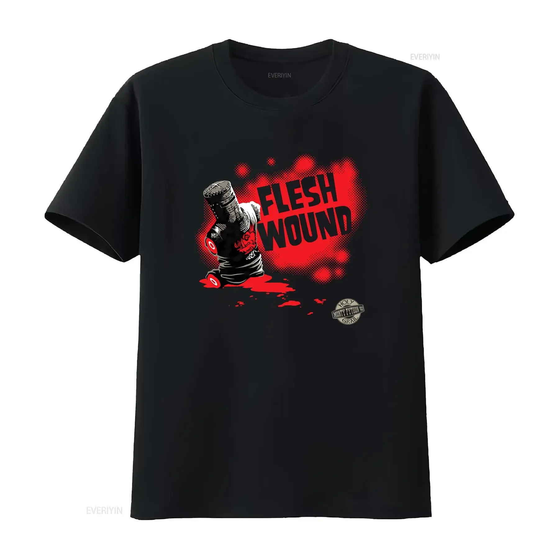 تي شيرت MONTY PYTHON FLESH WOUND 2 sd M L XL XXL 3X 4X 5X 6X "عض أرجلك" رسم عتيق مغسول أنيق وممتد