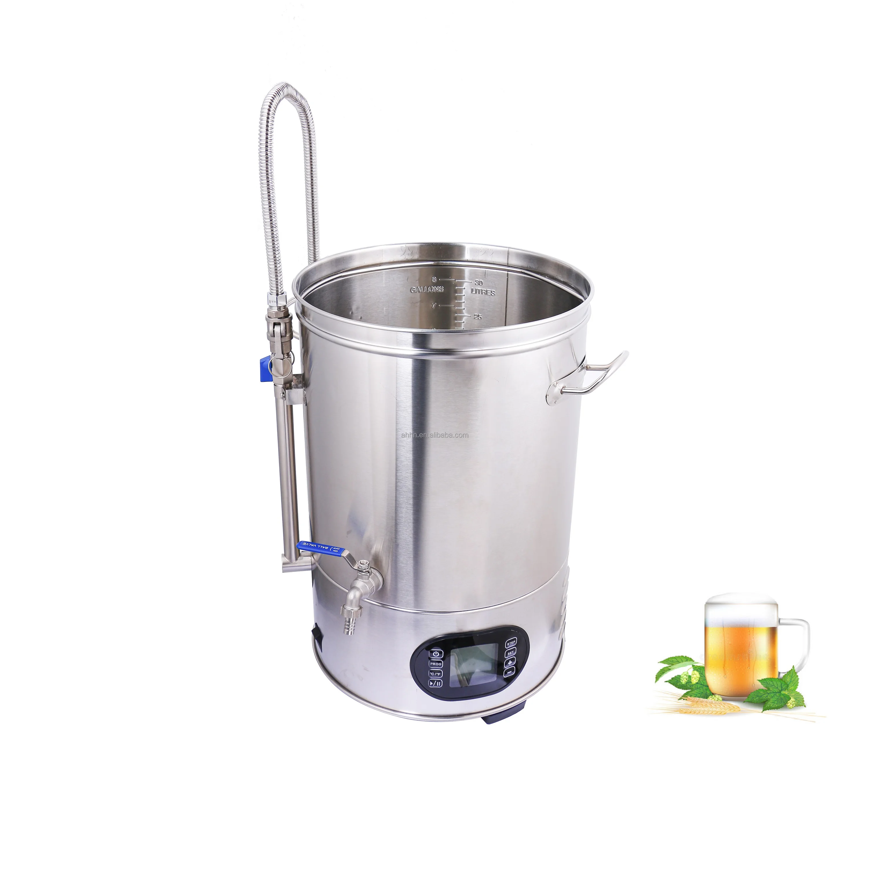 

30L Electric 304 Stainless Steel All-in-One Beer Brewing Machine for Household & Commercial Use